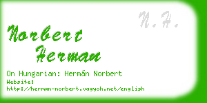 norbert herman business card
